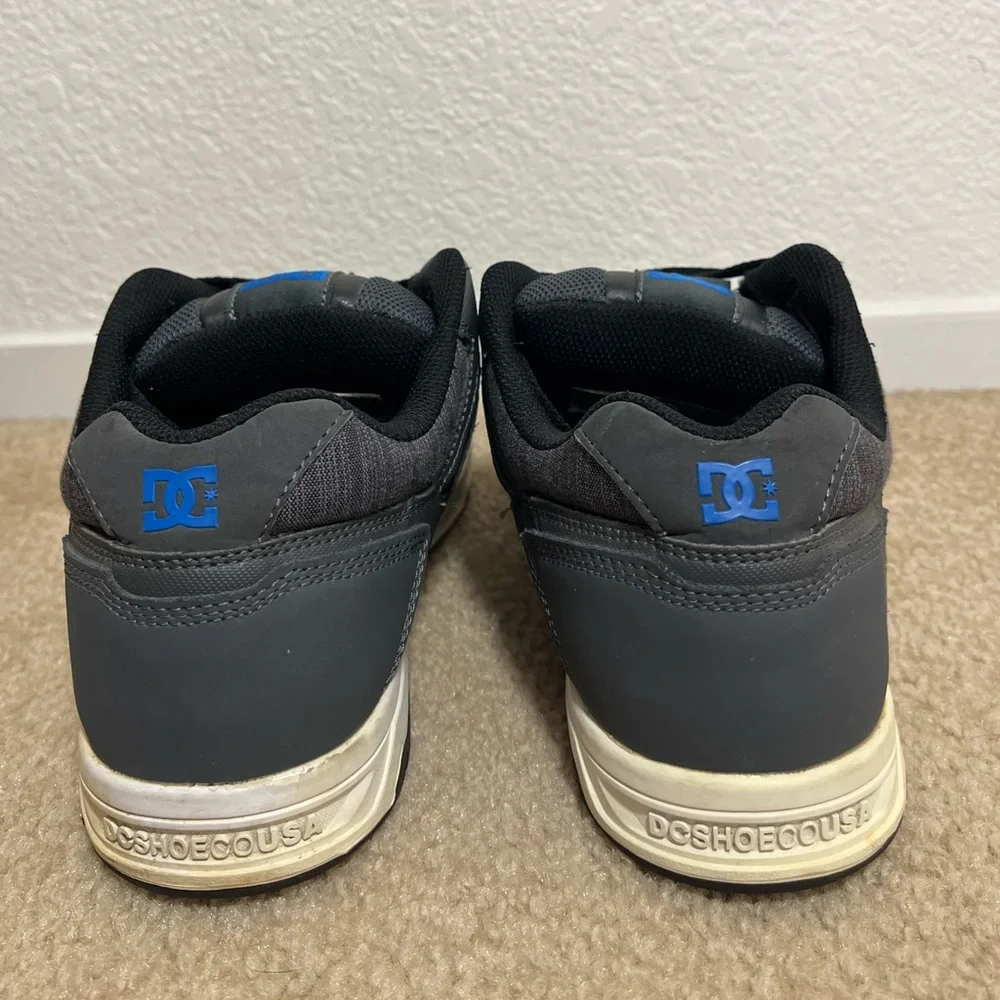 Mens‎ DC Stag Skate Shoes Size 9.5 Black Grey Trainers Skateboarding